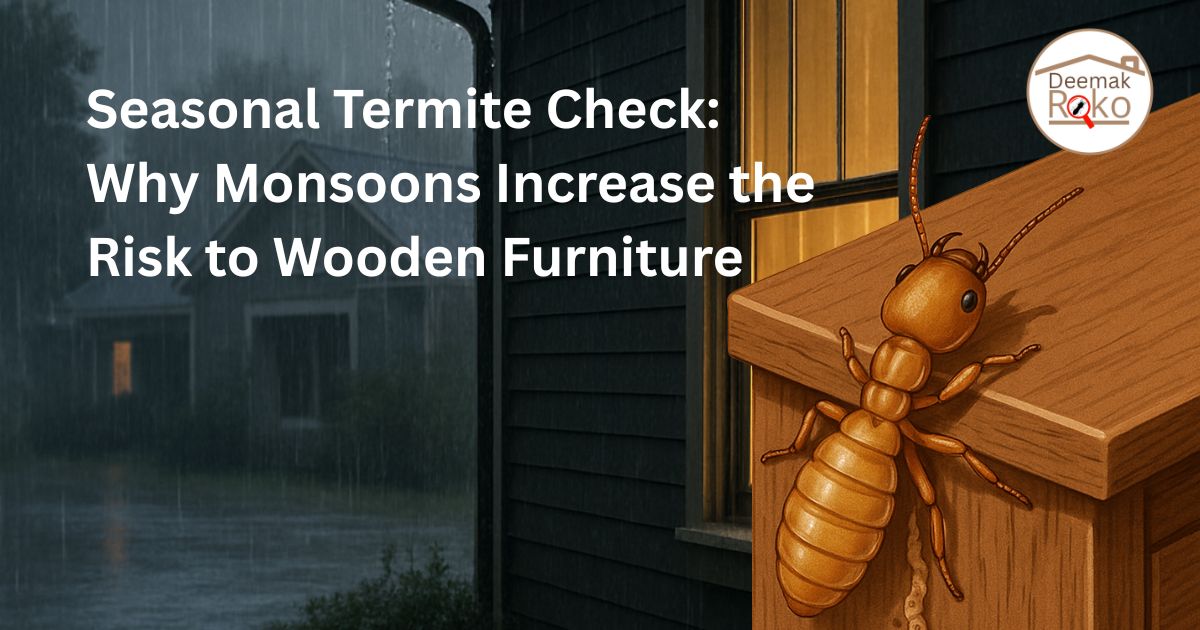 Seasonal Termite Check: Why Monsoons Increase the Risk to Wooden Furniture